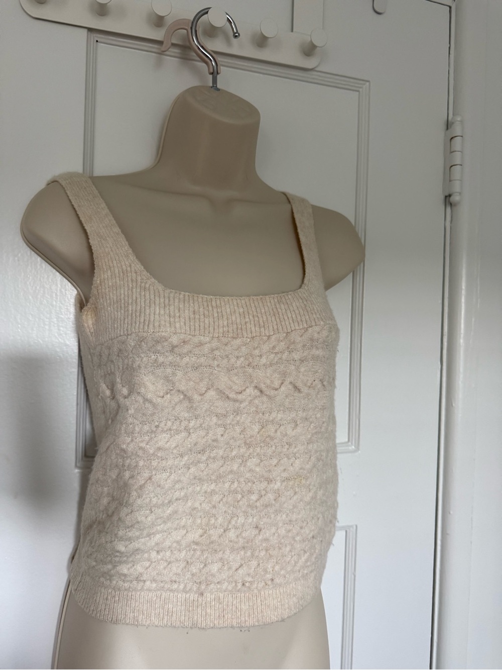 J.Crew supersoft cropped cable knit tank